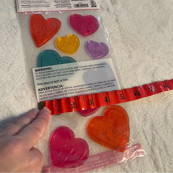 Window Gel Clings Valentines Day Colorful Hearts XOXO Teachers Supply Decor - Picture 8 of 8
